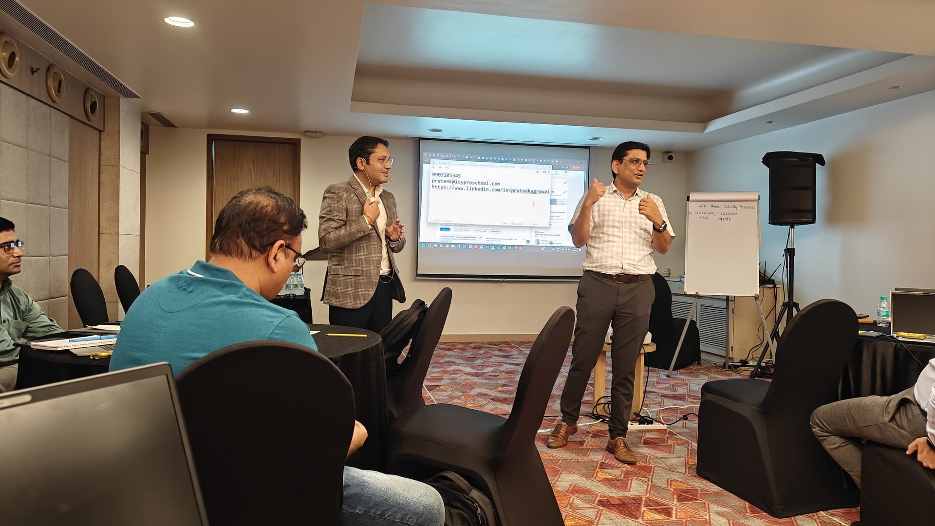 Enterprise teams collaborating in a practical AI workshop — program highlight 5