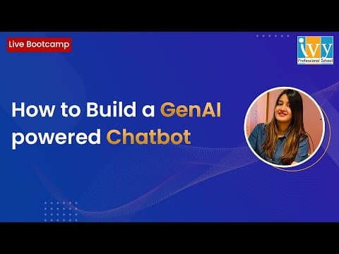 Build your First GenAI Powered Chatbot with Python | Generative AI | IvyProSchool